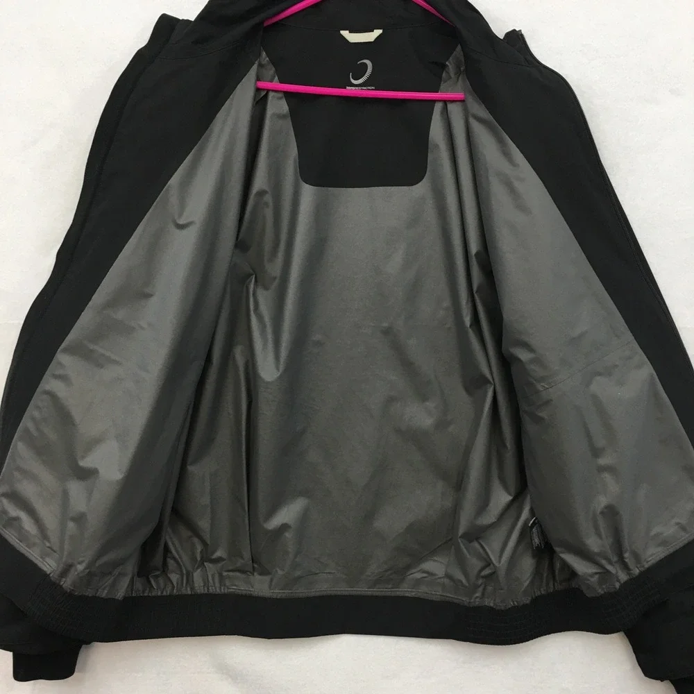 Zero Restriction Gore-Tex Mens XL Black Full Zip Off Sleeves Golf Jacket Rain